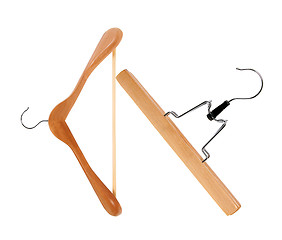 Image showing Coat hangers isolated on white