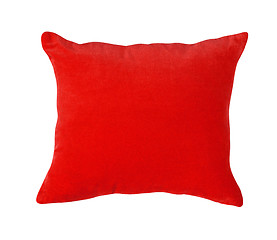 Image showing red pillow isolated on white