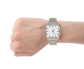 Image showing human hand with watch