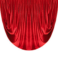 Image showing Red Satin Border