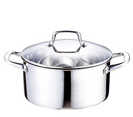 Image showing stainless pan on white background