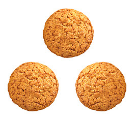 Image showing sweet brown oatmeal cookies