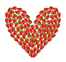 Image showing heart of strawberry