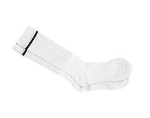 Image showing white pair of sock