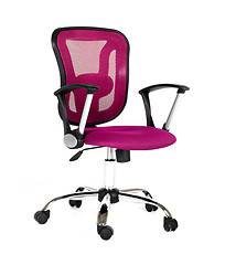 Image showing Pink office a chair