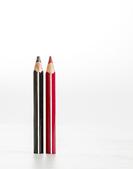 Image showing Black and Red Pencils