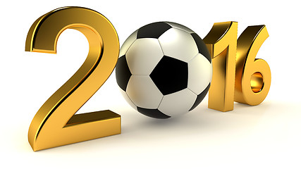 Image showing Year 2016 with soccer ball