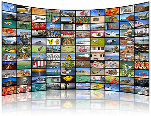 Image showing Video wall of TV screen