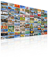 Image showing Video wall of TV screen