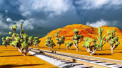 Image showing Joshua trees on desert