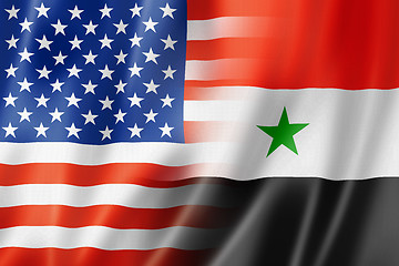 Image showing USA and Syria flag