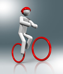 Image showing Cycling Mountain Bike 3D symbol, Olympic sports