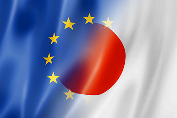 Image showing Europe and Japan flag