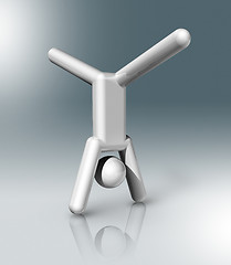 Image showing Gymnastics Artistic 3D symbol, Olympic sports