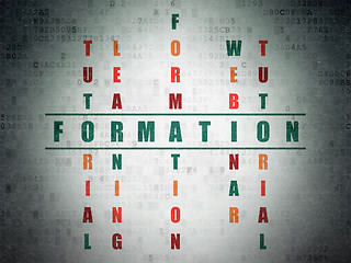 Image showing Studying concept: word Formation in solving Crossword Puzzle