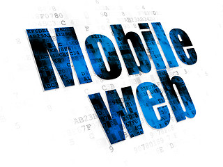 Image showing Web development concept: Mobile Web on Digital background