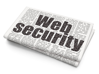 Image showing Web development concept: Web Security on Newspaper background