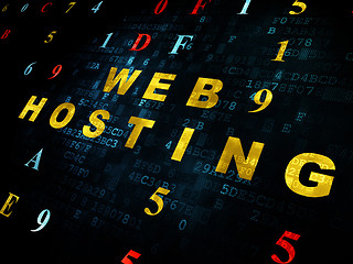 Image showing Web development concept: Web Hosting on Digital background