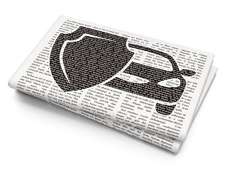 Image showing Insurance concept: Car Insurance on Newspaper background