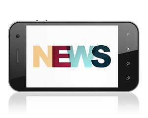 Image showing News concept: Smartphone with News on  display