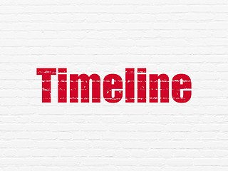 Image showing Timeline concept: Timeline on wall background
