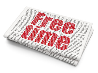 Image showing Time concept: Free Time on Newspaper background