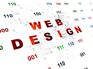 Image showing Web development concept: Web Design on Digital background