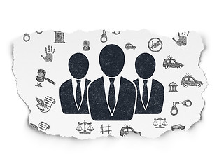 Image showing Law concept: Business People on Torn Paper background