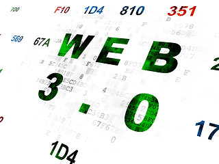 Image showing Web development concept: Web 3.0 on Digital background