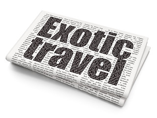 Image showing Travel concept: Exotic Travel on Newspaper background