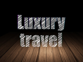 Image showing Travel concept: Luxury Travel in grunge dark room