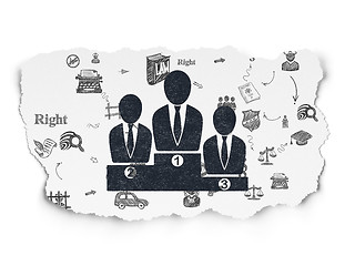 Image showing Law concept: Business Team on Torn Paper background