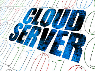 Image showing Cloud technology concept: Cloud Server on Digital background