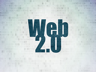 Image showing Web design concept: Web 2.0 on Digital Paper background