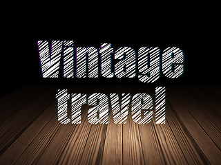 Image showing Vacation concept: Vintage Travel in grunge dark room