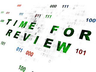 Image showing Time concept: Time for Review on Digital background