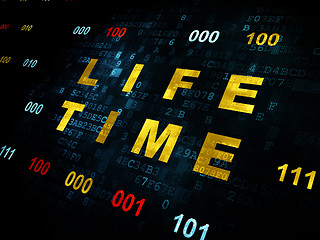 Image showing Time concept: Life Time on Digital background