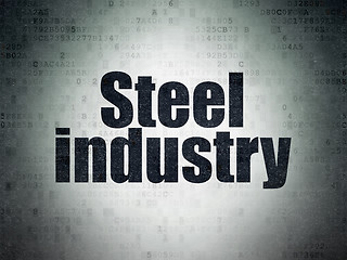 Image showing Manufacuring concept: Steel Industry on Digital Paper background