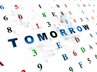 Image showing Time concept: Tomorrow on Digital background