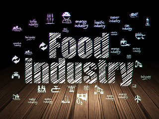 Image showing Industry concept: Food Industry in grunge dark room