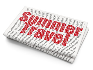 Image showing Travel concept: Summer Travel on Newspaper background