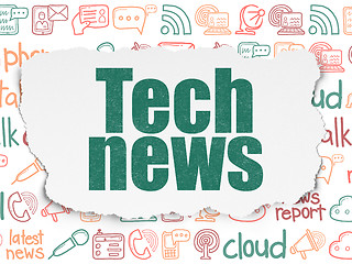 Image showing News concept: Tech News on Torn Paper background