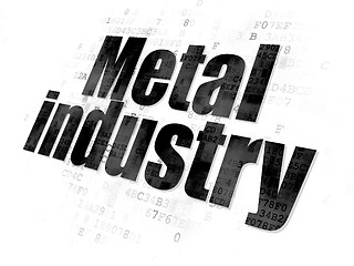 Image showing Manufacuring concept: Metal Industry on Digital background