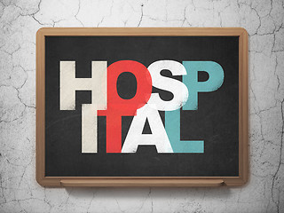 Image showing Healthcare concept: Hospital on School Board background