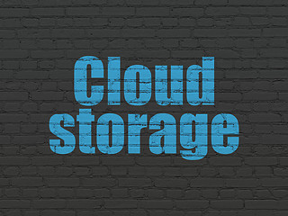 Image showing Cloud technology concept: Cloud Storage on wall background