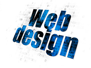 Image showing Web design concept: Web Design on Digital background