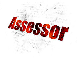 Image showing Insurance concept: Assessor on Digital background