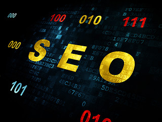 Image showing Web development concept: SEO on Digital background