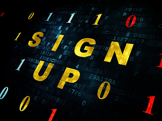 Image showing Web design concept: Sign Up on Digital background