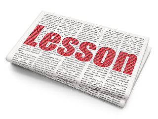 Image showing Education concept: Lesson on Newspaper background